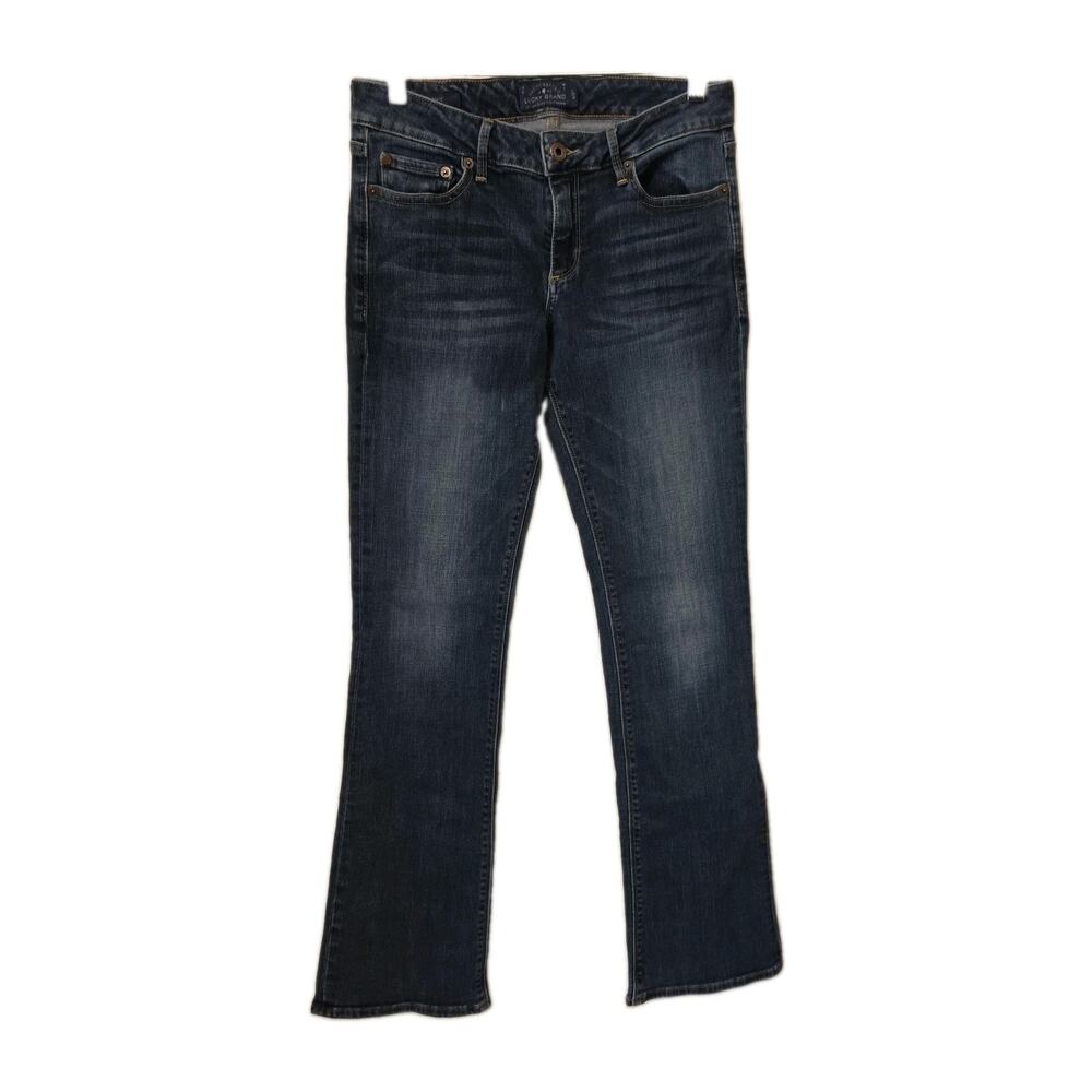 Lucky Brand Lolita Boot Jeans Women 4/27 Blue Medium Wash Mid Rise Stretch Denim